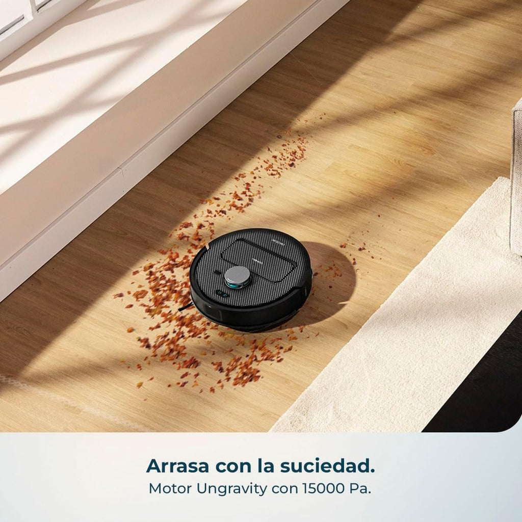 2026 Cecotec Robot Aspirador y Friegasuelos con Base de Autovaciado y App Conga X50 X – Treme. Navegación Láser, Mapeo Interactivo, 15000Pa, Autonomía 240mins, Mopas Elevables, Base con 3 Depósitos