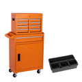 2026 5-Drawer Rolling Tool Chest, 2 in 1 Detachable Tool Box with Lockable Wheels, Adjustable Shelf, and Liner for Garage and Workshop Storage (Yellow)