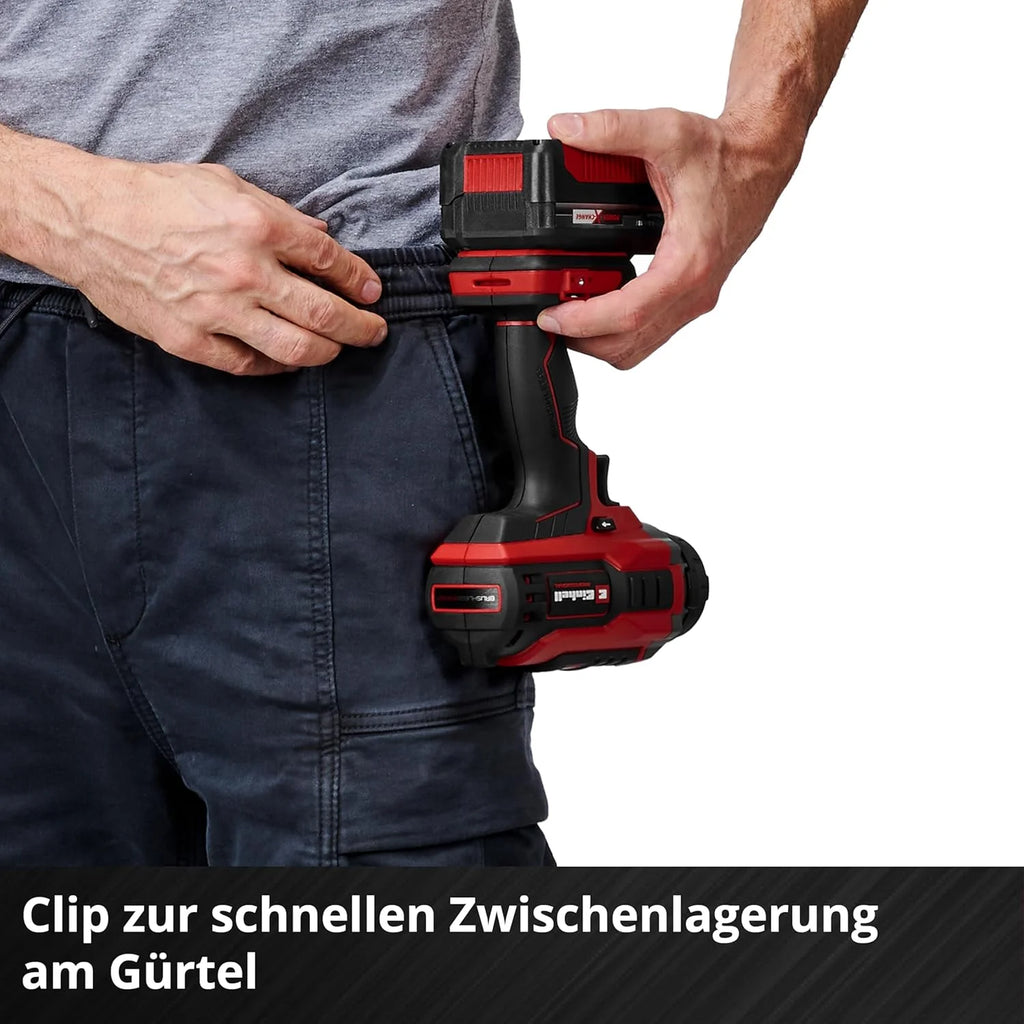 2026 Llave de impacto inalámbrica profesional Einhell IMPAXXO 18/450 (1x4.0Ah) Power X – Change (18 V, 450 Nm, sin escobillas, accionamiento cuadrado externo, incluye batería de 4 Ah, cargador y juego de vasos)