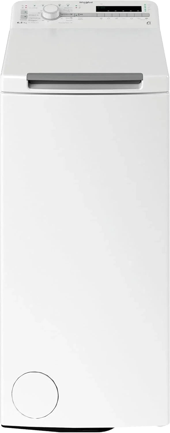 2026 Whirlpool – Lavadora carga superior 6.5 kg TDLR 65230SS EU/N blanco, 1200 rpm, tecnología 6th sense y freshcare, motor universal, eficiencia NEL D
