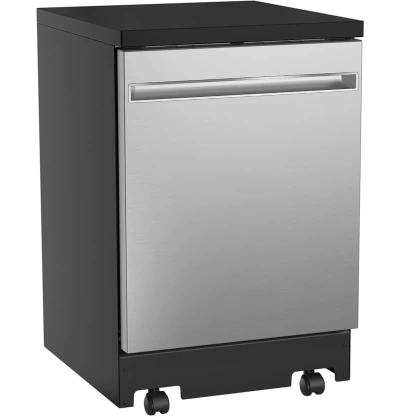 2026 GE 24 Stainless Steel Portable Dishwasher With Sanitize Cycle