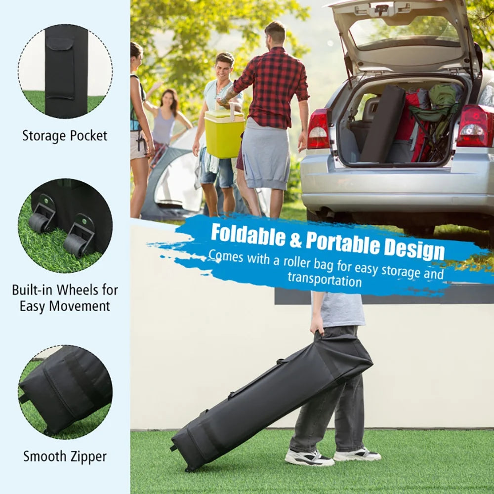 2026 GVN Patio 10x10FT Instant Pop-up Canopy Folding Tent with Sidewalls and Awnings Outdoor-Gray, Full Waterproof Outdoor Party Event Tents for Outside Party Waterproof Tent BBQ Shelter