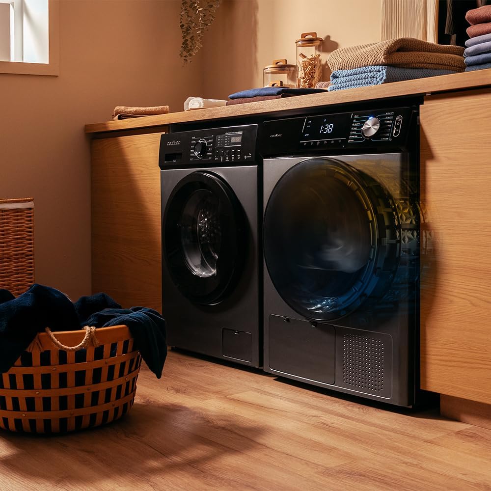 2026 Cecotec Secadora de Ropa Bomba de Calor 10 kg Bolero Dresscode Dry 10355 Steel. Clase Equivalente A++, 14 Programas, 4 Niveles de Secado, Funciones de Stop&Go, Delay Start, KidLock y DiamondCare, Inox