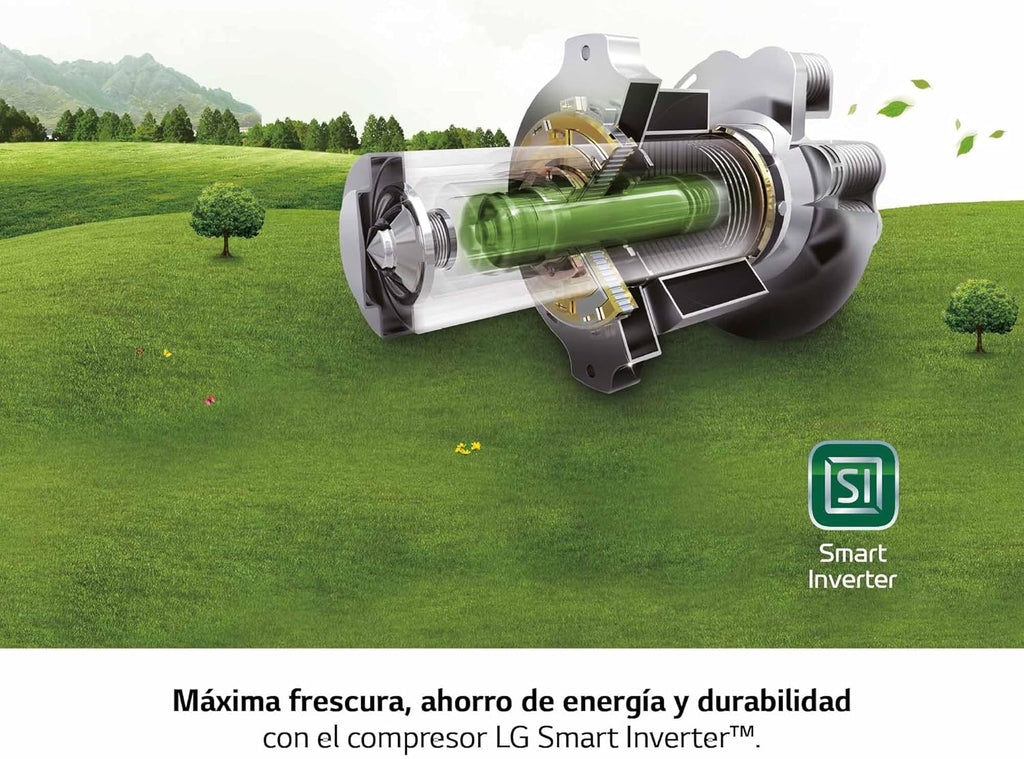 2026 GFT41PZGSZ – Congelador No Frost Total, 1 Puerta, Compresor Smart Inverter, de 355 L y 186 cm, Congelador Vertical con Funcion de Congelacion Rapida, Color Inox