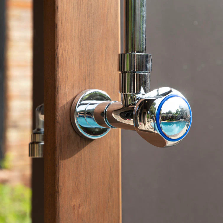 2026 94.5" H Stainless Steel Freestanding Outdoor Shower and Duckboard