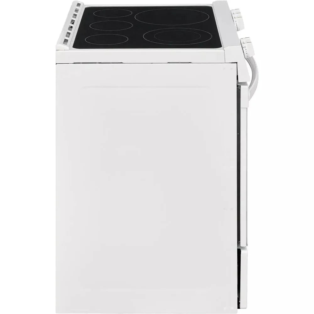 2026 30 in. 5.0 Cu. ft. Single Oven White with Nvs Black Glass