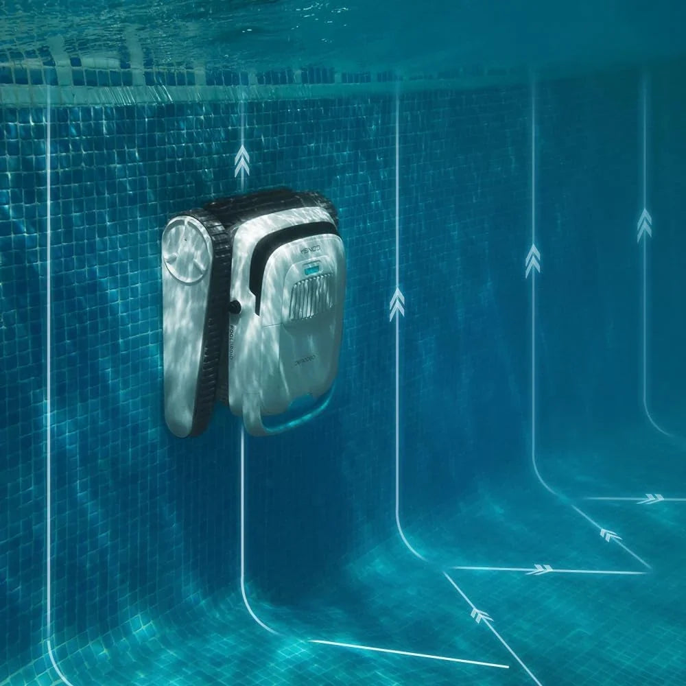 2026 Cecotec Robot Limpiapiscinas para Fondos, Paredes y Línea de Flotación Conga Pooldroid 5000 TotalClean Pearl. Superficies 100m2, Pendiente Máx 90º, Limpieza Ordenada, Autonomía 100min, Capacidad 4L