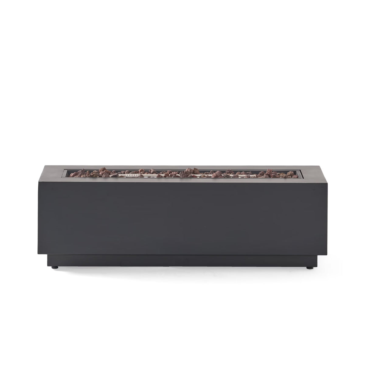 2026 Christopher Knight Home Wellington Outdoor 50,000 BTU Rectangular Fire Pit (No Tank Holder) by  Brushed Brown