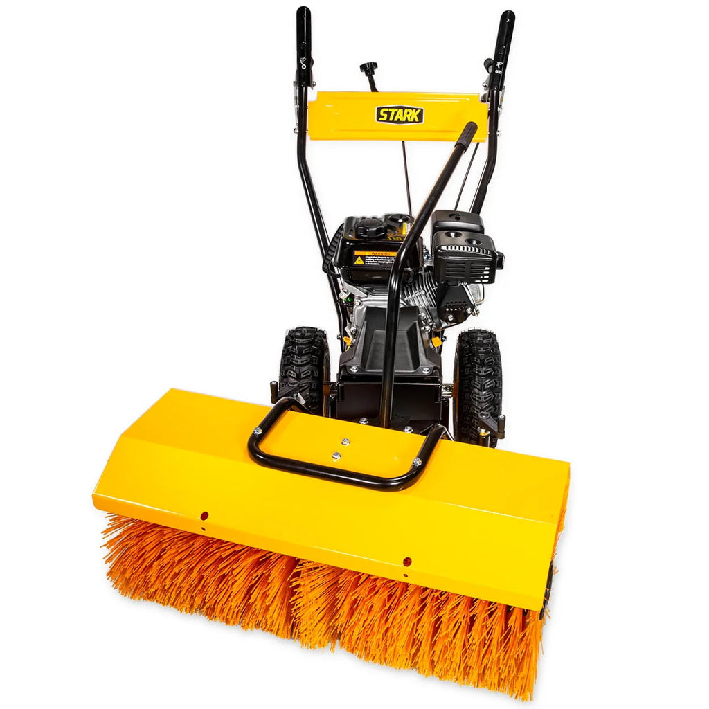 2026 Stark 31" Walk Behind Gas Power Sweeper Dirt Debris Cleaning Path 196cc 7HP Gas Engine - for Leaves, Dirt, and Gravel