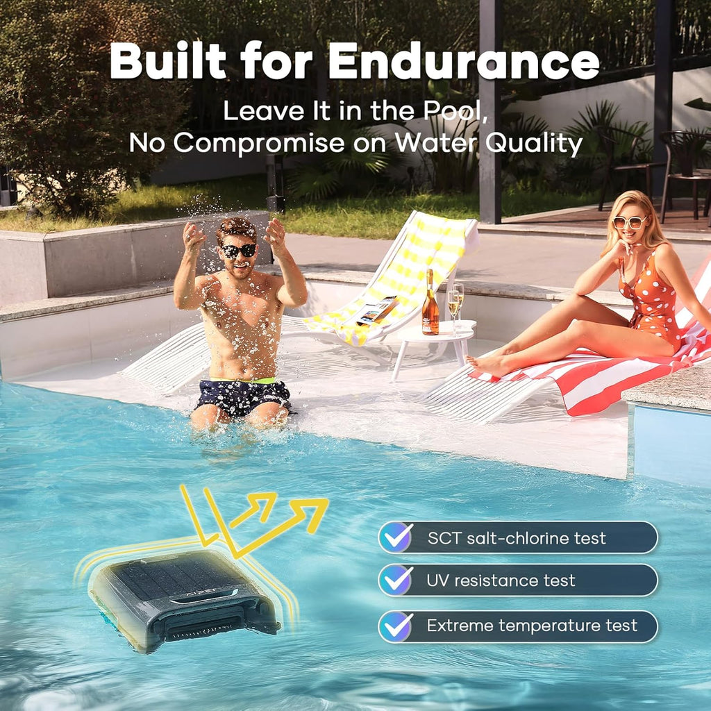 2026 Solar Pool Skimmer with App Support, 24/7 Cleaning, Dual Charging Modes, Smart Obstacle Avoidance, Ideal for All Swimming Pool Types
