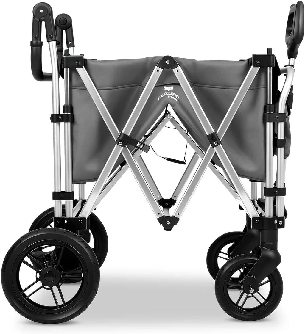 Carrito plegable original FUXTEC FX-CTL900 Premium Gris para niños, ideal para el jardín, la playa o la ciudad, se puede empujar o tirar, soporta hasta 75 kg. 2026
