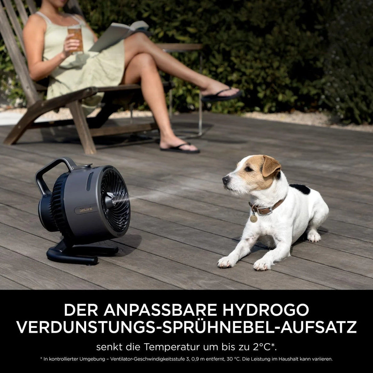 Ventilador Shark FlexBreeze 2026, ventilador híbrido silencioso (con cable e inalámbrico), portátil, para uso en interiores y exteriores, resistente a los rayos UV y al agua, ultra potente, ultra silencioso, blanco FA220EU
