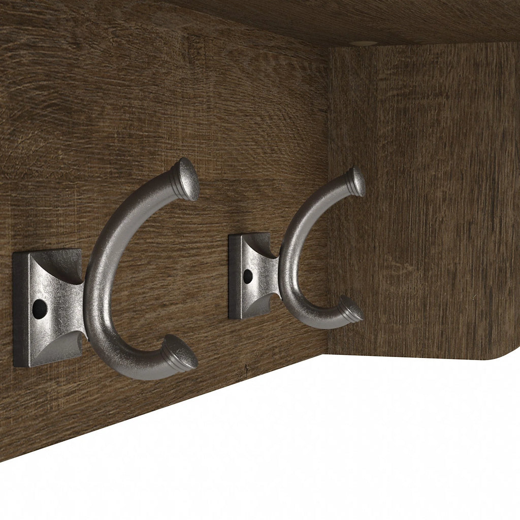 2026 40 Inch Wall Mounted Coat Rack with Shelf, Wooden Entryway Storage and Hanging Organizer
