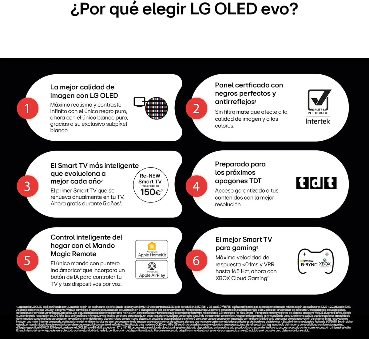 2026 OLED48C54LA – TV de 48", OLED EVO 4K, Smart TV AI C5, WebOS 25, Super Upscaling, Dolby Vision y Dolby Atmos, AMD FreeSync, Alexa/Google Assistant, Negro