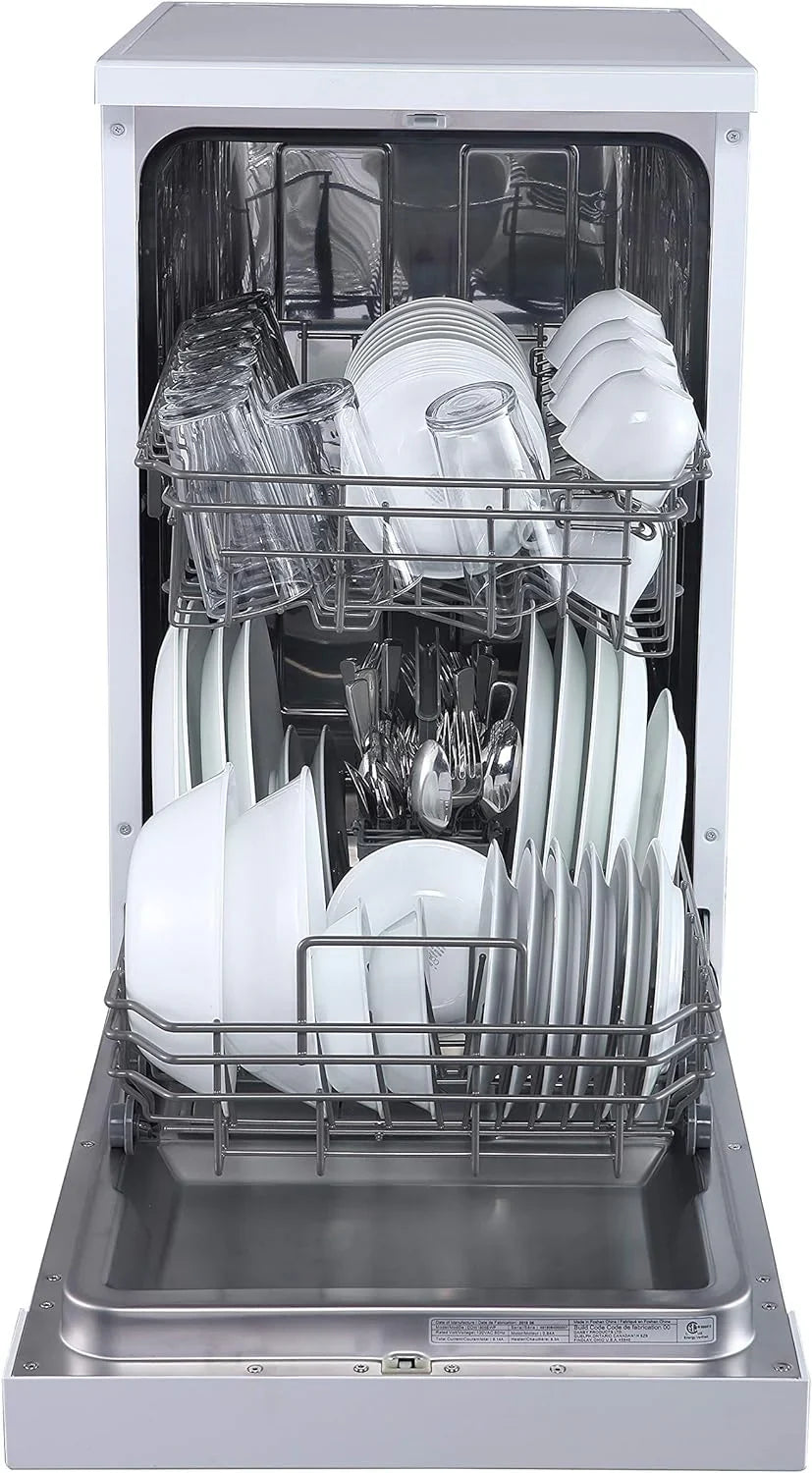 2026 Portable Dishwasher, 18in Wide, 8 Place Settings Capacity, White