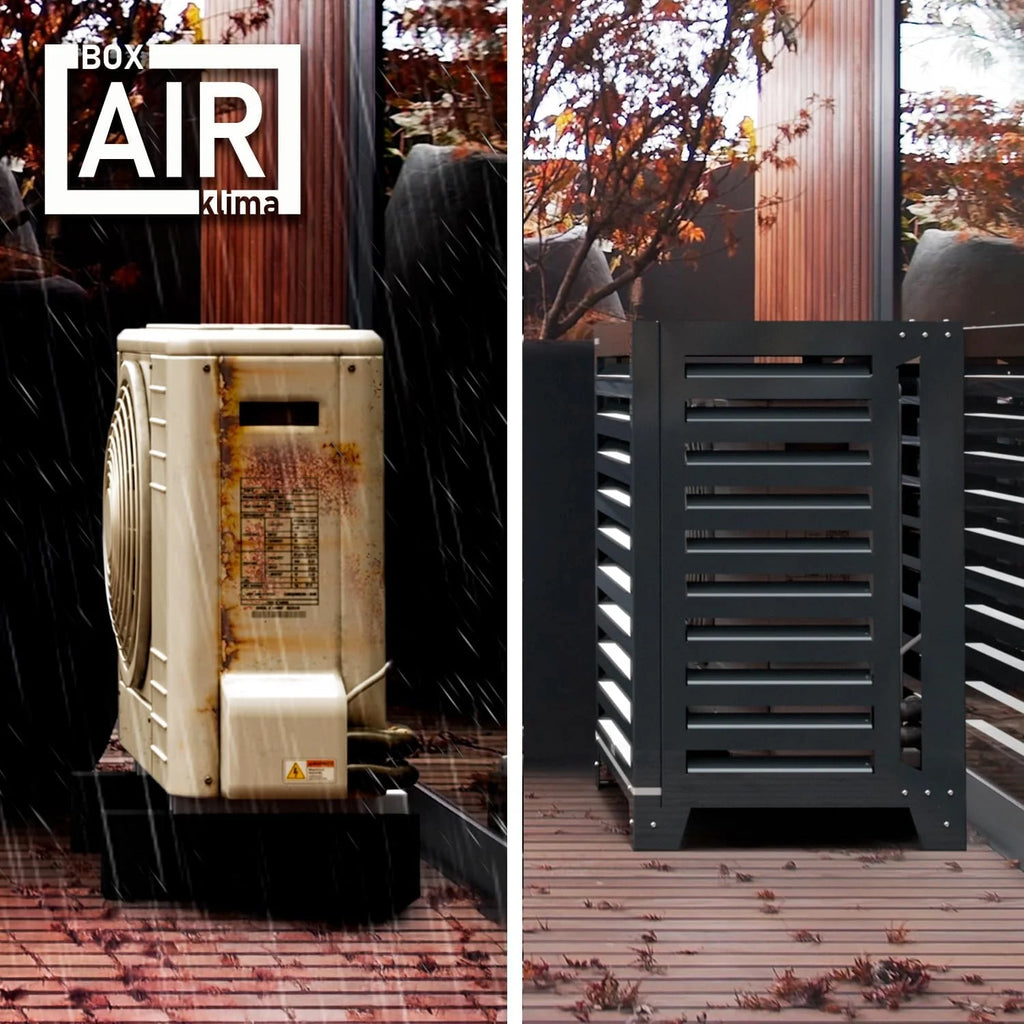 Cubierta protectora insonorizada para unidad exterior de aire acondicionado y bomba de calor (modelo 2026) – Rejilla protectora para bomba de calor – Cubierta para unidad exterior de aire acondicionado – Para aires acondicionados y bombas de calor –
