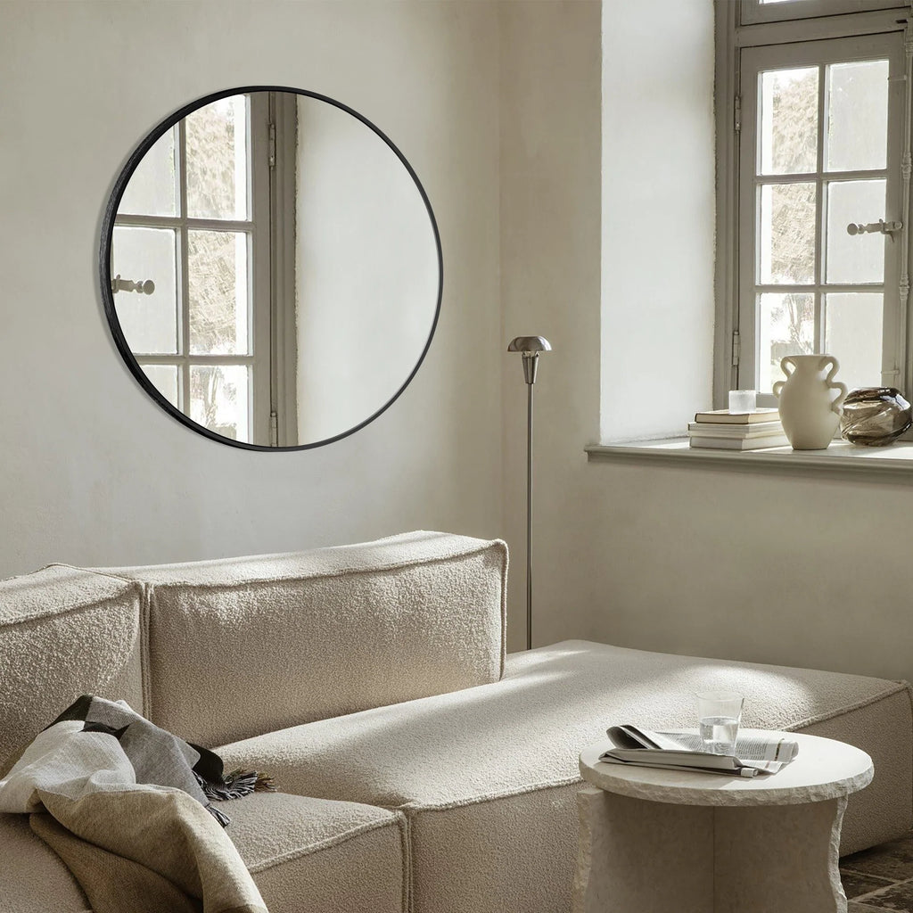 2026 Modern Round Bathroom Vanity Mirror, Wall Mounted Circular Mirror for Bathroom, Bedroom and Home Decor