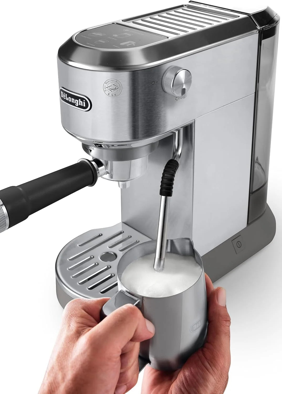 De'Longhi Dedica – Cafetera de Bomba de Acero Inoxidable para Café Molido o Monodosis, Espresso y Capuchino, Depósito de 1.3 Litros, Sistema Antigoteo, Modelo EC685.M, Color Metal 2026