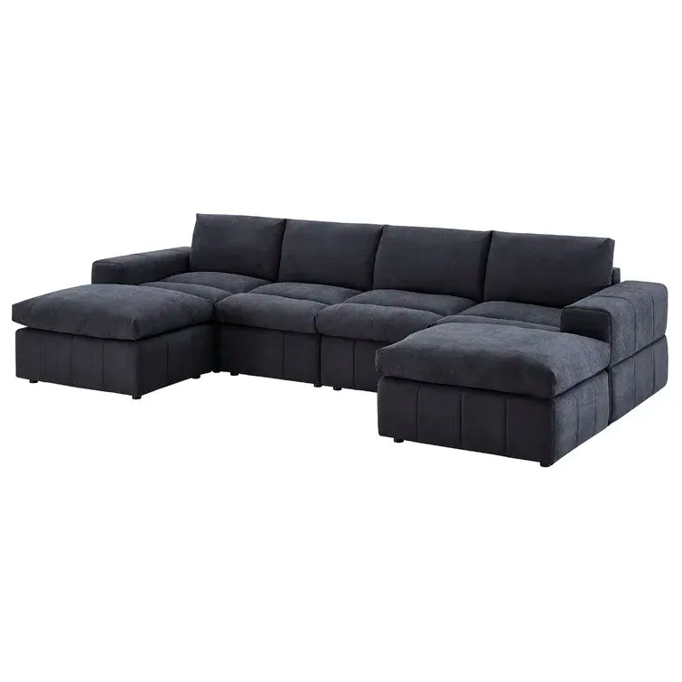2026 134" Wide Reversible Modular Sectional with Ottoman