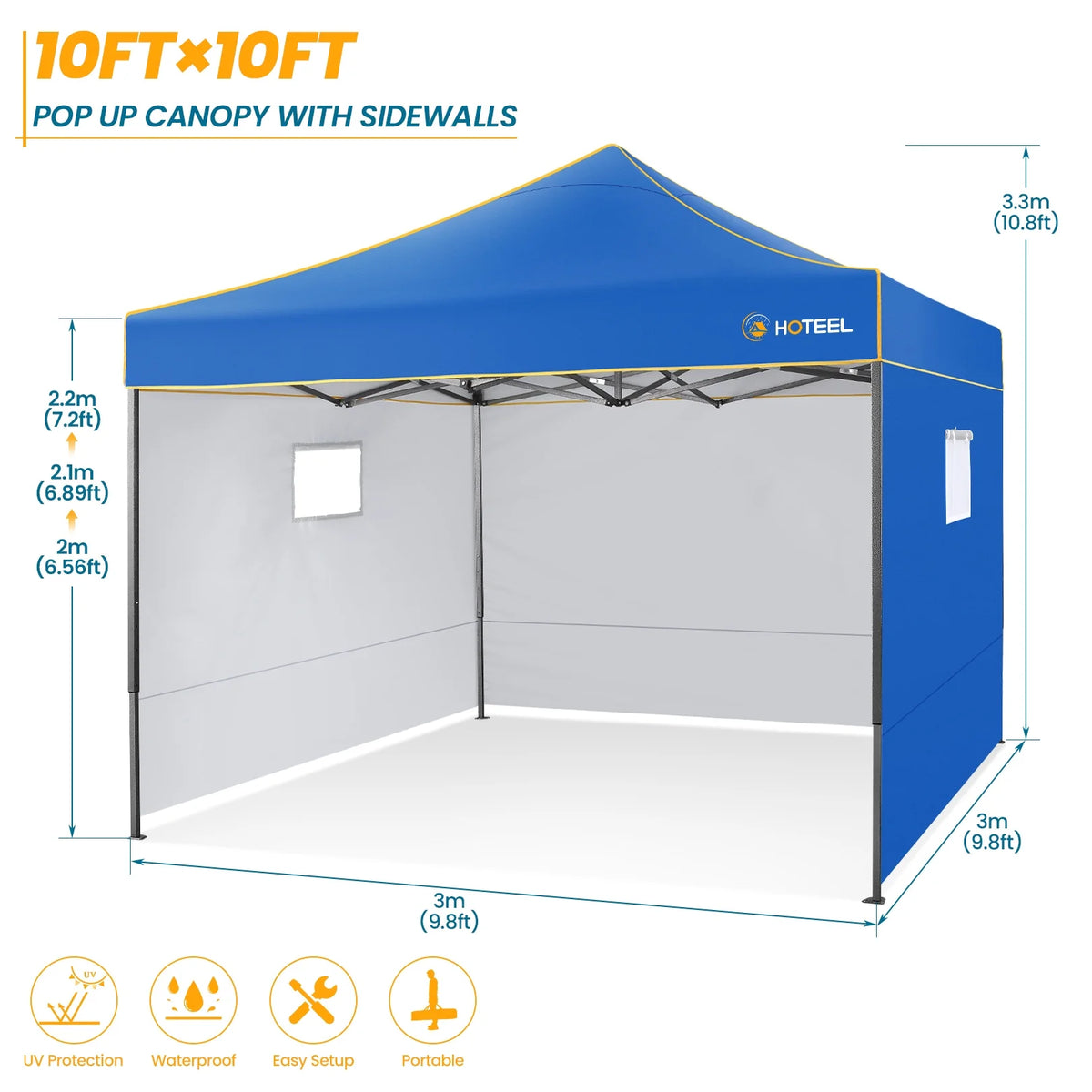 2026 SANOPY 10'x10' Pop up Canopy Tent Anti-UV Waterproof Outdoor Gazebo Instant Party Wedding Backyard Canopy Tent Shade Shelter for Backyard, Patio, Parties,Khaki