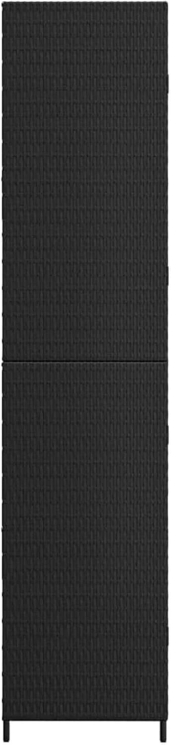 2026 Armario de almacenaje de jardín ratán PE Negro arcones para Jardin Exterior 59x40x180 cm