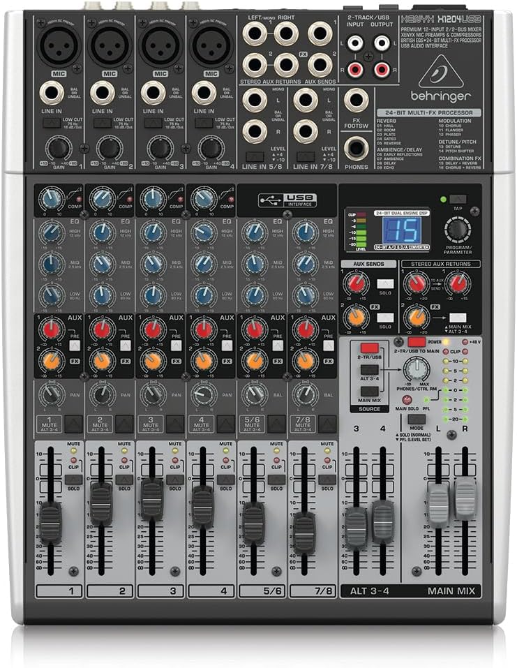 Mezclador Behringer XENYX X1832USB para conexión USB directa x-1832. 2026