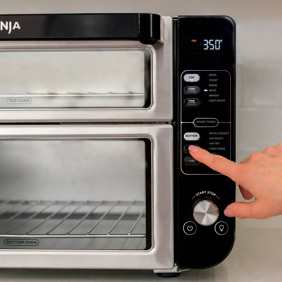 2026 12-in-1 Double Oven with FlexDoor, FlavorSeal Smart Finish, Rapid Top Oven, Convection and Air Fry Bottom Oven DCT401