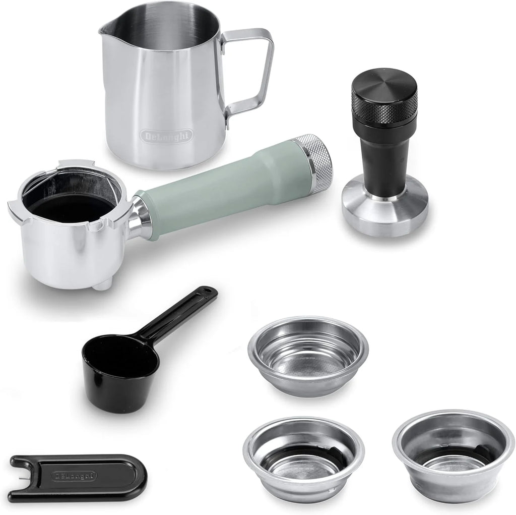 De'Longhi Dedica – Cafetera de Bomba de Acero Inoxidable para Café Molido o Monodosis, Espresso y Capuchino, Depósito de 1.3 Litros, Sistema Antigoteo, Modelo EC685.M, Color Metal 2026