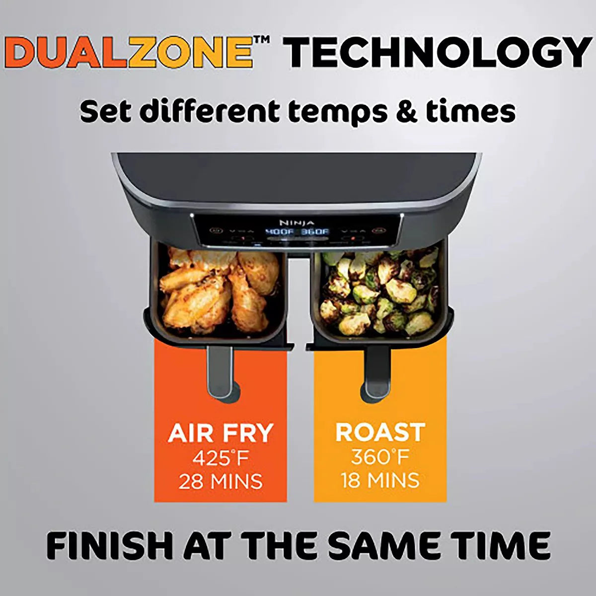 2026 Ninja Foodi 8 qt. Original Dualzone, 2-Basket Air Fryer with 6 Functions