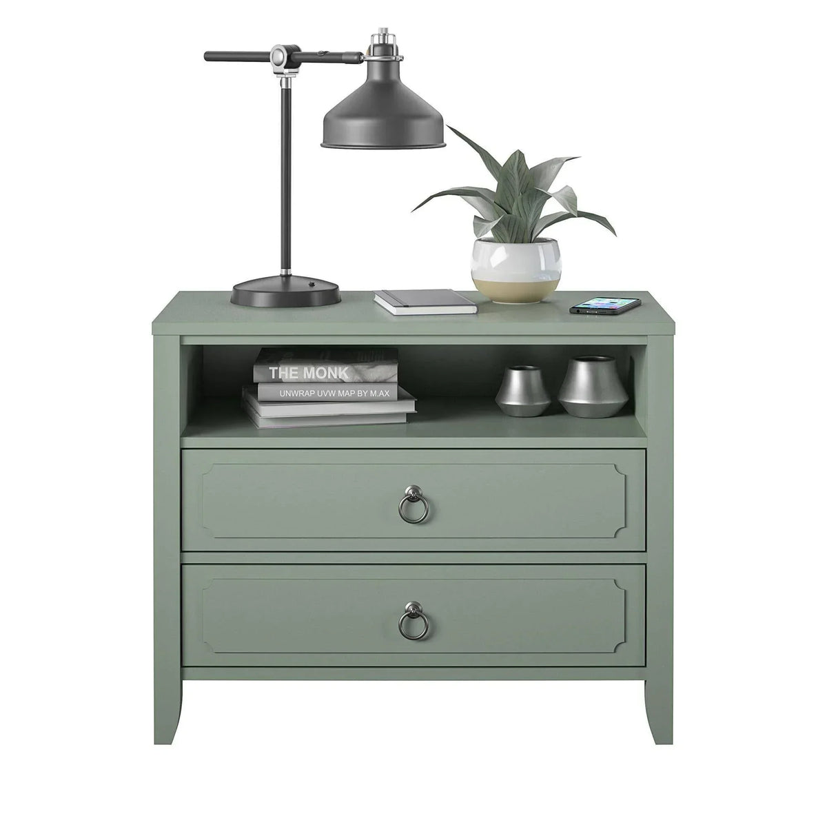 2026 Drawer Nightstand, Green