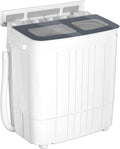 2026 Portable Washing Machine - 14.5 lbs Mini Twin Tub Washer & Spin Dryer for Apartments, Dorms, Rvs, Camping - Gray/blue