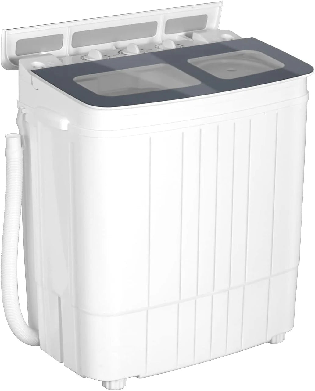 2026 Portable Washing Machine - 14.5 lbs Mini Twin Tub Washer & Spin Dryer for Apartments, Dorms, Rvs, Camping - Gray/blue