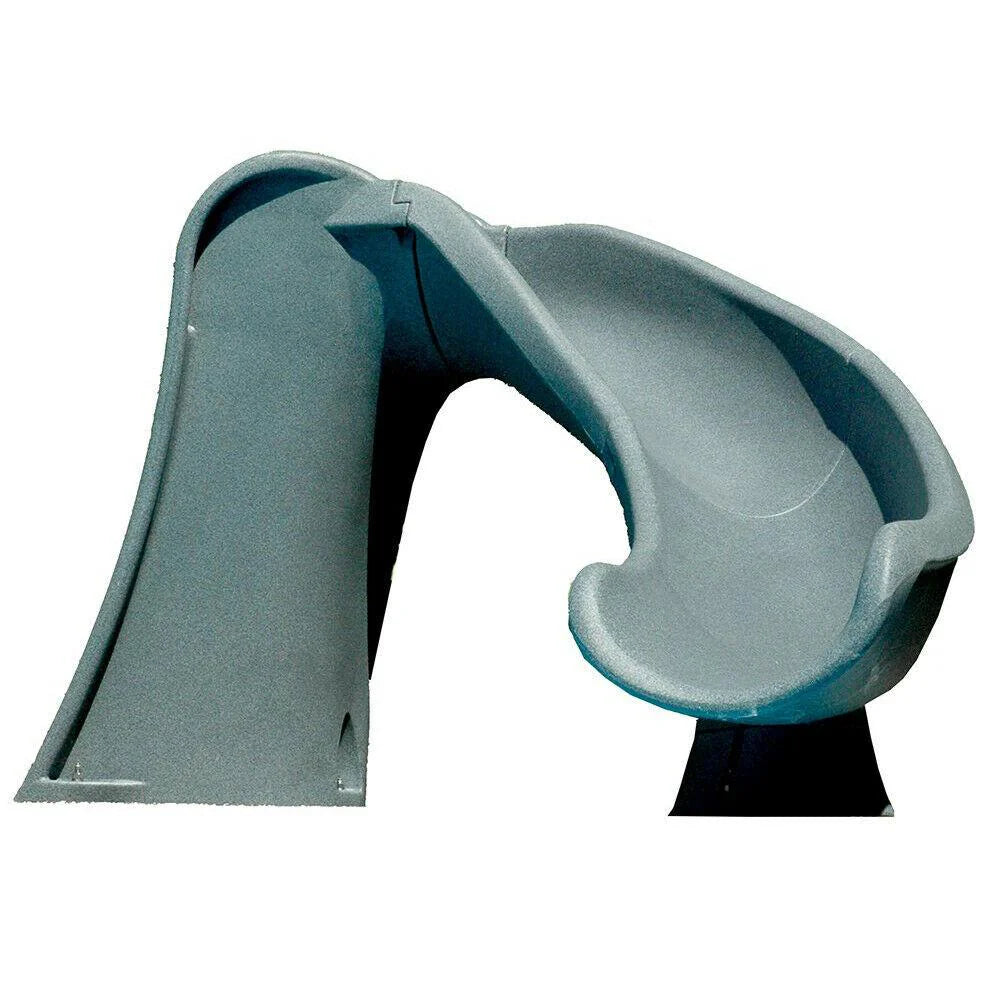 2026 Cyclone Right Curve Swimming Pool Slide, Gray Granite