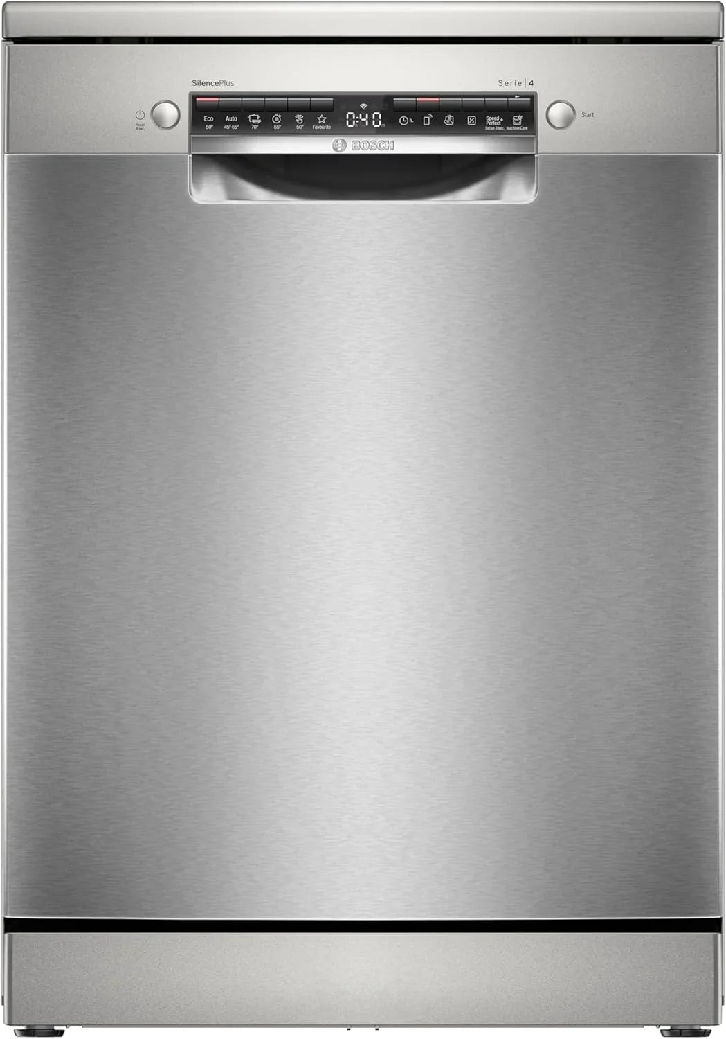 2026 Bosch – Lavavajillas Libre Instalación, 60 cm, Serie 4, Home Connect, Motor EcoSilence, Acero, SMS4EMI06E