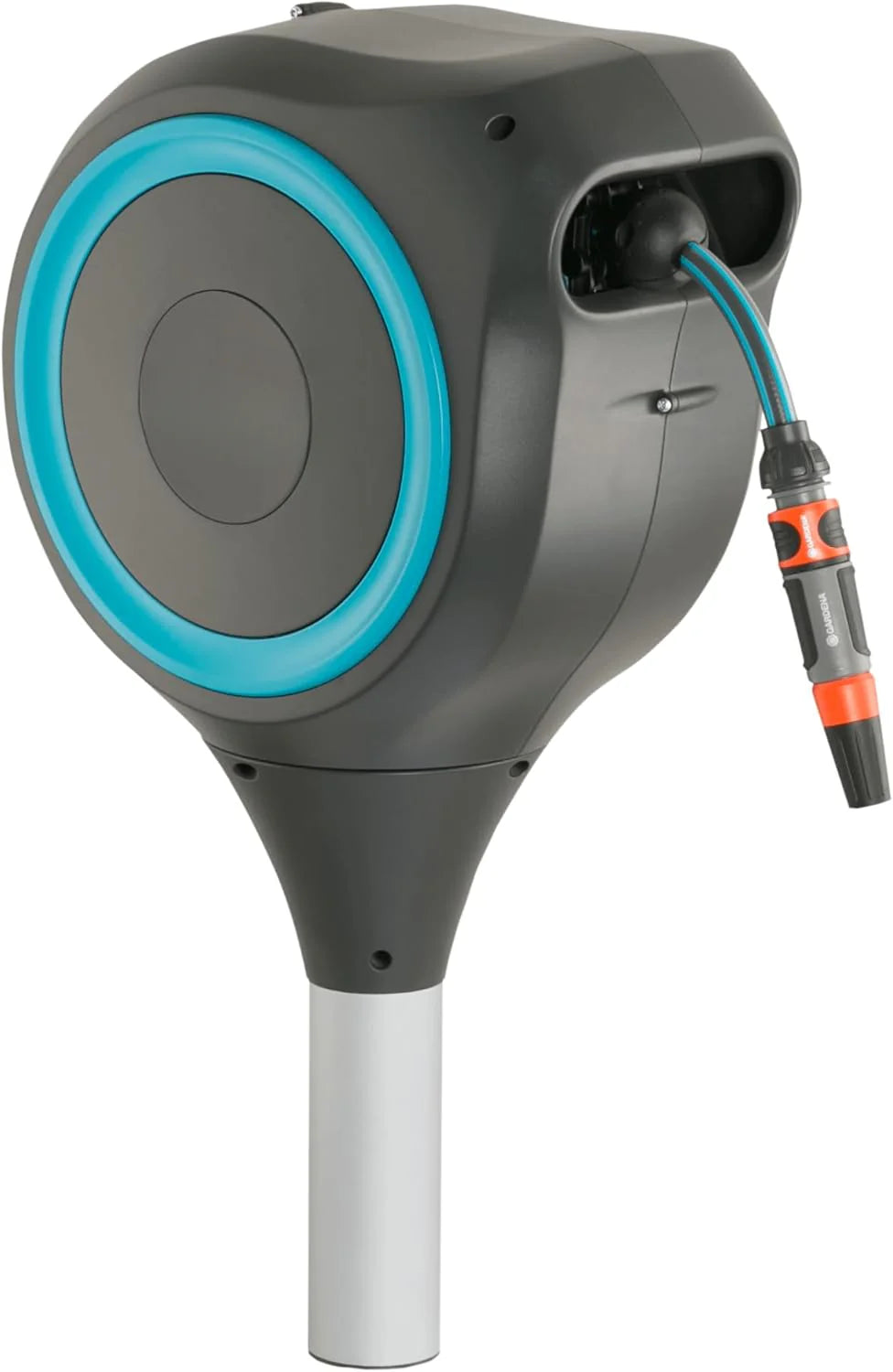 2026 66' X 1/2" Automatic Retractable Garden Hose Reel on Metal Spike, 66' Outside Garden Hose Length, with 360ÆŽ3 Rotation to Reach All Areas of…