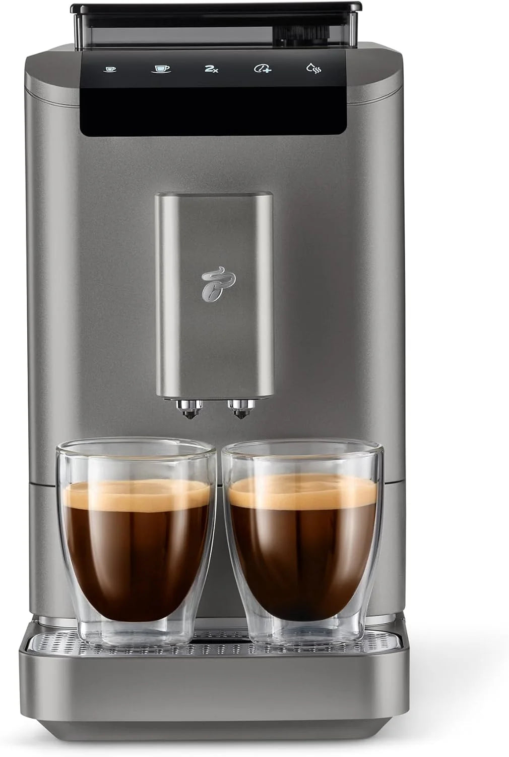 Cafetera automática Tchibo Esperto2 Caffè 2026 con función para 2 tazas (café crema y espresso), color negro granito. INCLUYE un kit de degustación de café GRATIS.