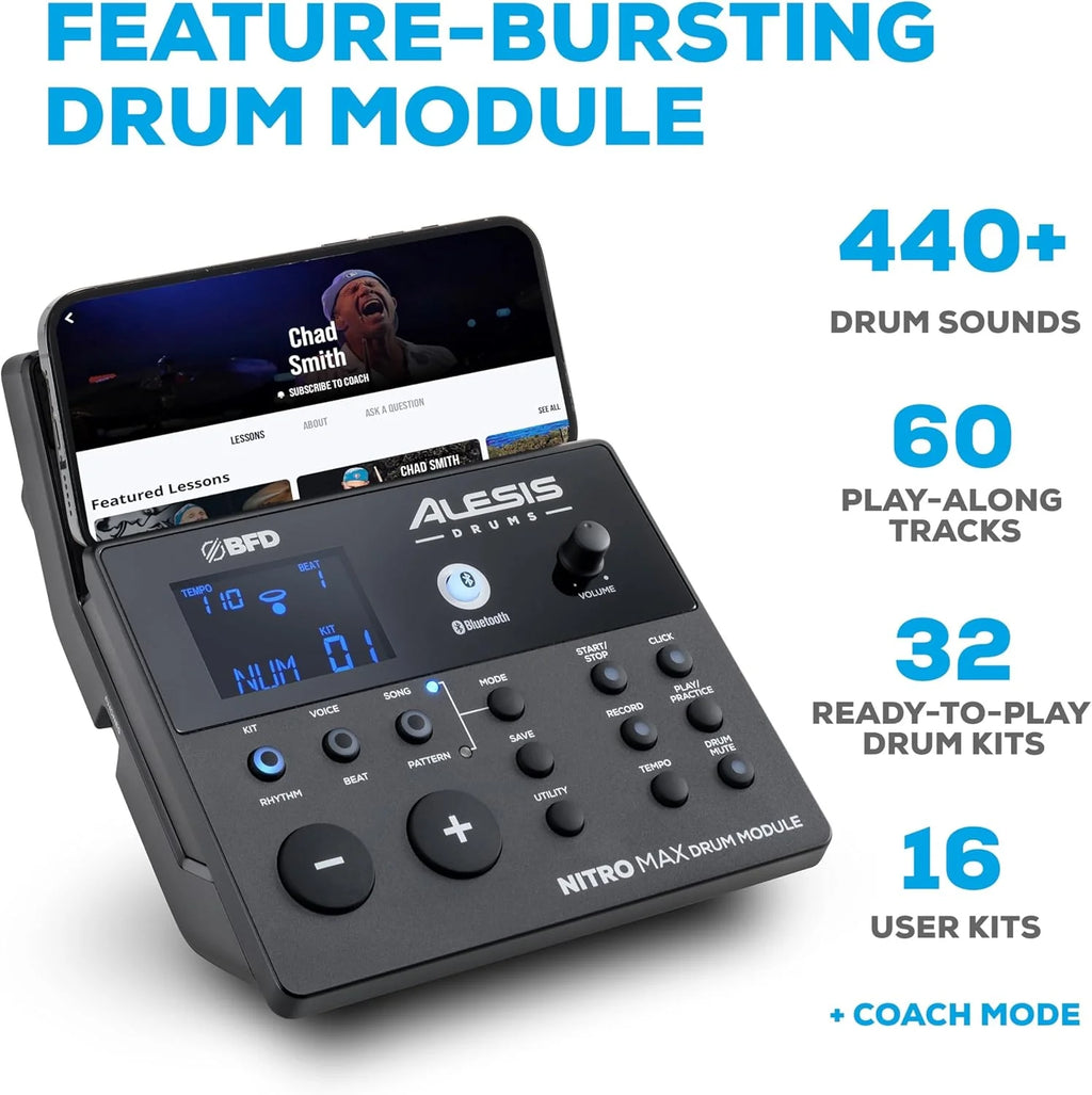 2026 Nitro Max Electric Drum Set with Mesh Pads & Bluetooth