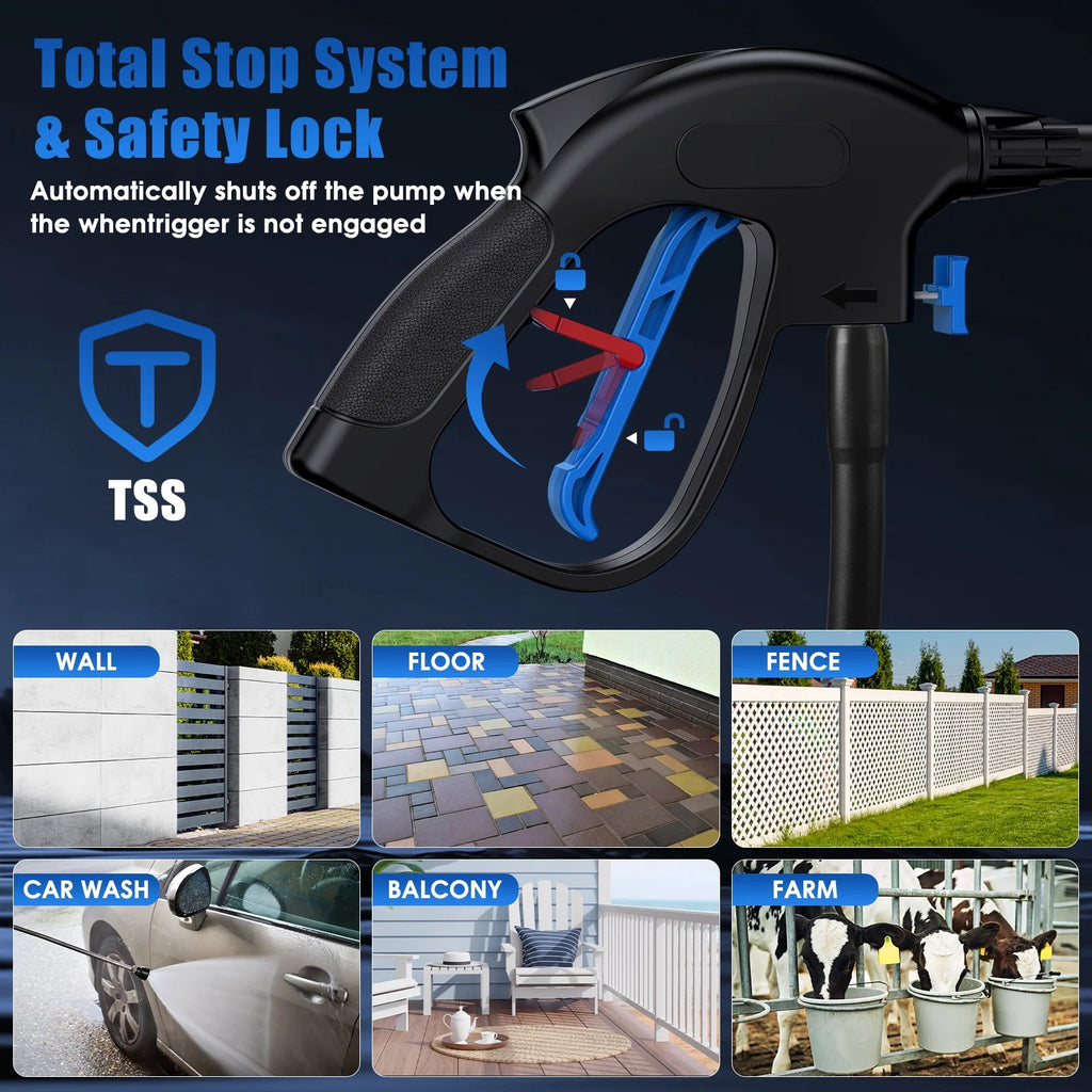 2026 HONGGE Electric High Pressure Washer Machine 3500PSI at 2.6 GPM 110V Cold, Ideal for Cleaning Decks