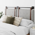 2026 Wall Mount Upholstered Headboard with Metal Rail - Modern Bedroom Headboard