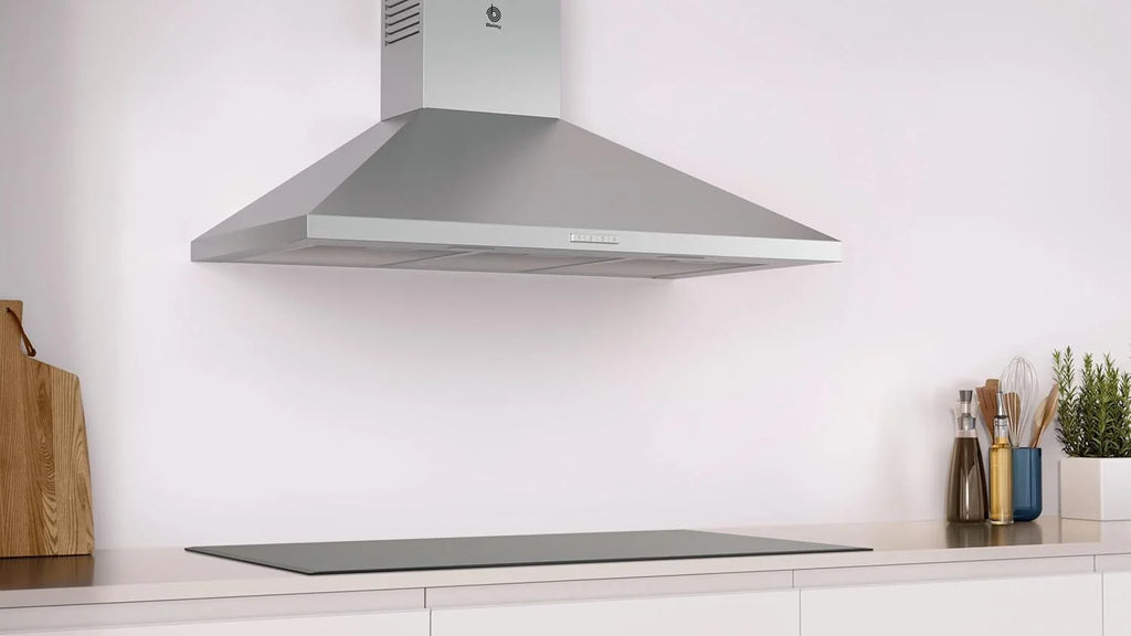 2026 Balay – Campana Exrtactora Decorativa de Pared Piramidal, 90 cm de ancho, 3 potencias de extracción, Instalación en Salida de Humos o Recirculación, Acero Inoxidable, 3BC696MX