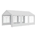 2026 Topcobe 10' x 20' Heavy Duty Party Tent & Carport with Removable Sidewalls and Double Doors, Large Canopy Tent, Sun Shade Shelter, Outdoor Patio Canopy for Garden Backyard Parties, BBQ, White