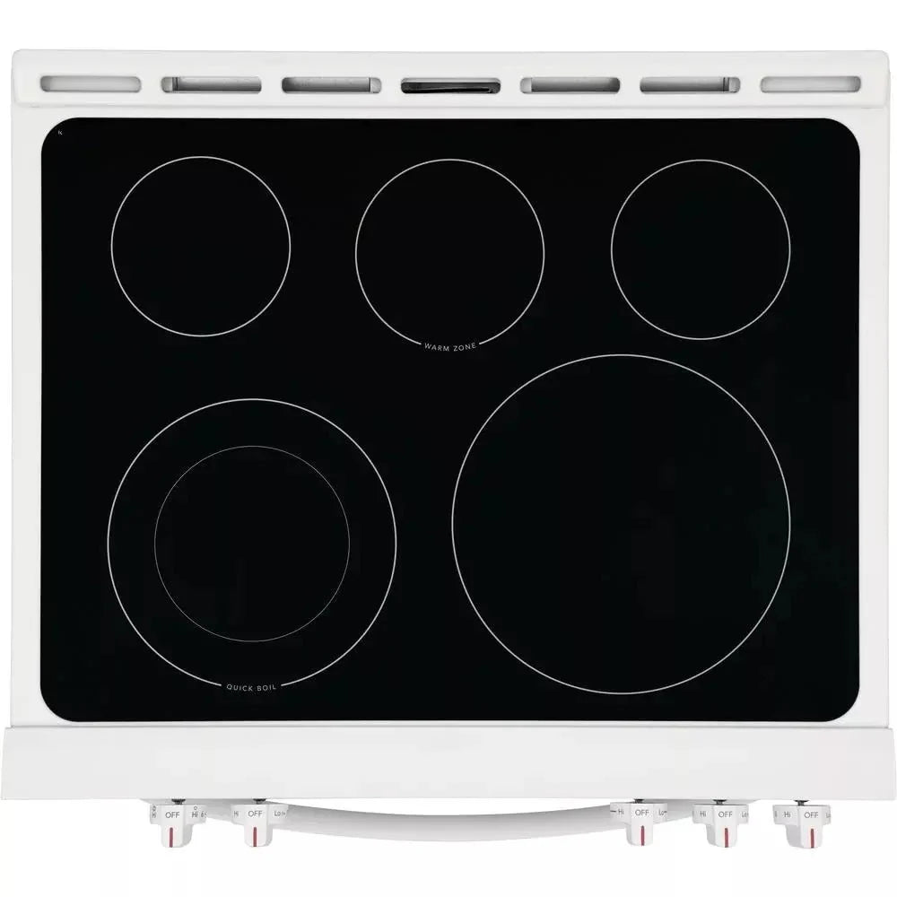 2026 30 in. 5.0 Cu. ft. Single Oven White with Nvs Black Glass