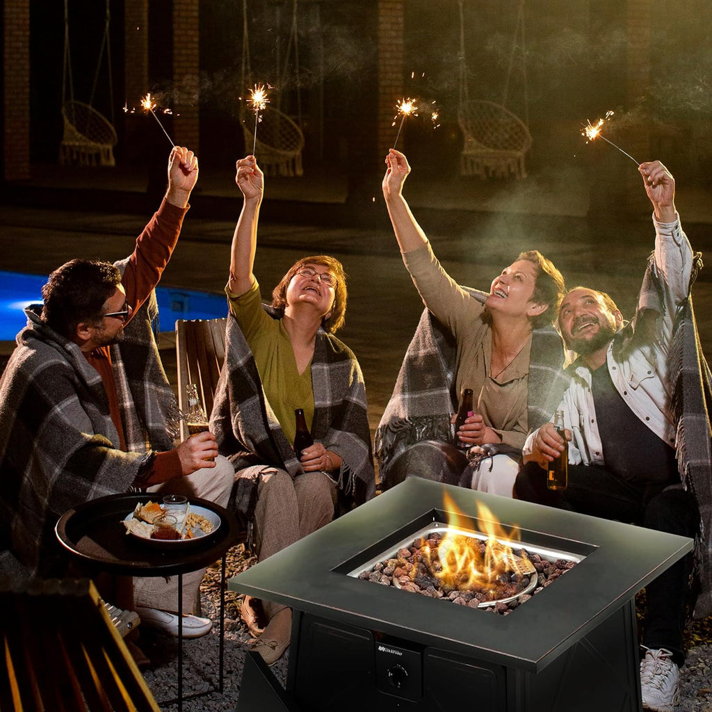 2026 Four Seasons Patio Dual Heat 50,000 BTU Square Gas Fire Pit