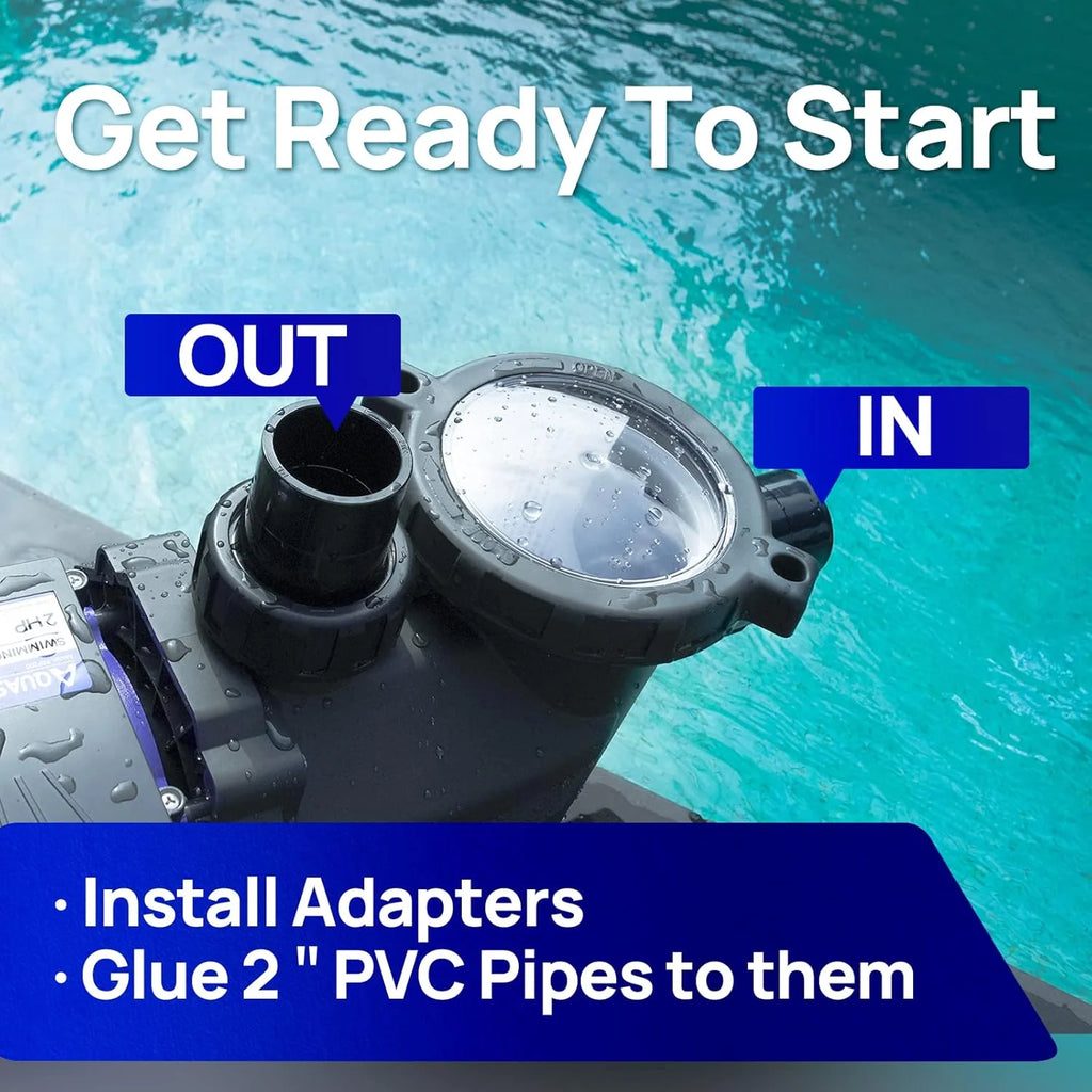 2026 Aquastrong in Above Ground Pool Pump High Flow with Timer 2HP 8917 Gph 220V