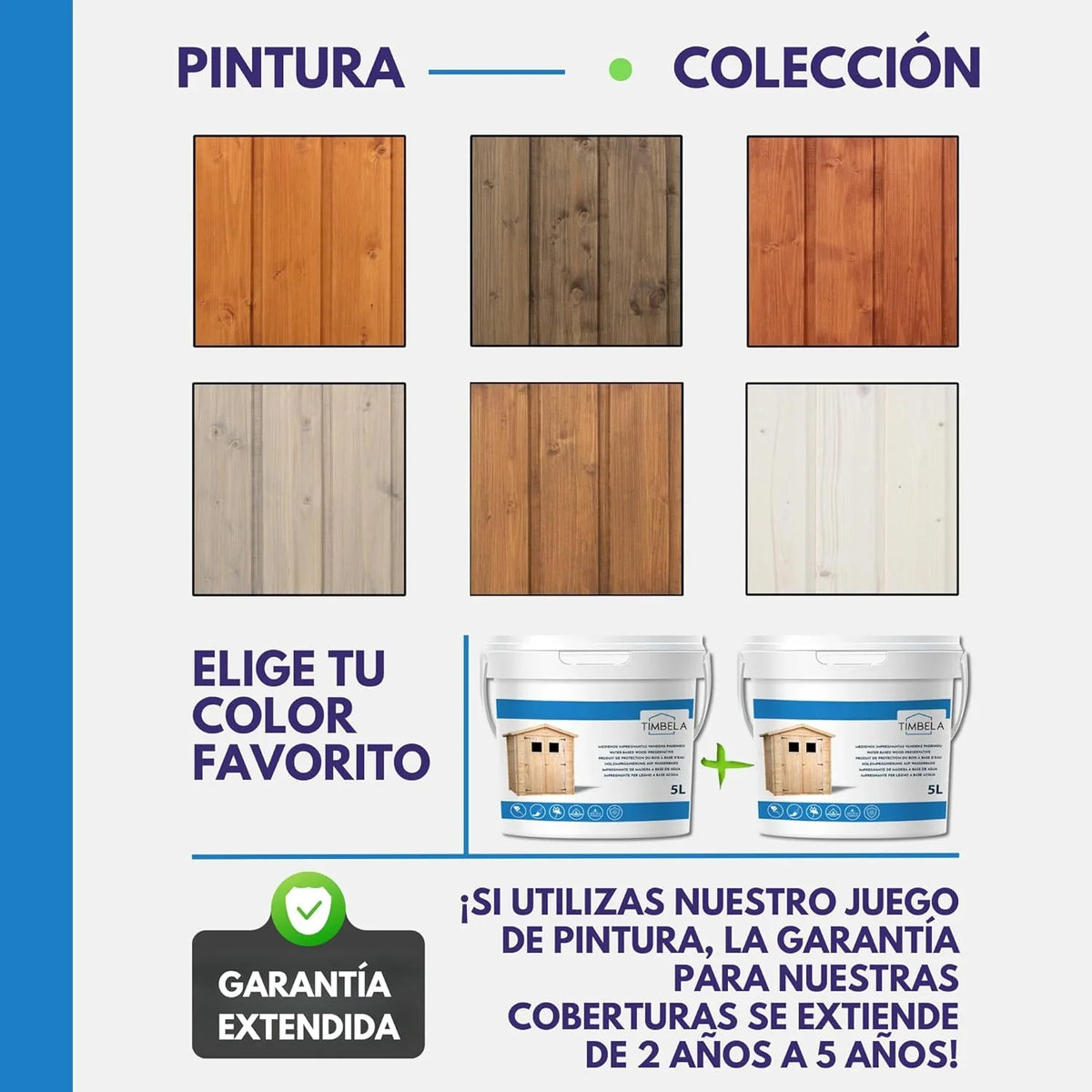 2026 TIMBELA Caseta de jardín de Madera de 6 m2 – Cobertizo Jardin Exterior con Suelo, Ventana, Puerta Doble – Cabaña de jardín para Trabajar en casa – con Tejas bituminosas Verde M334FB+H334FBGREEN