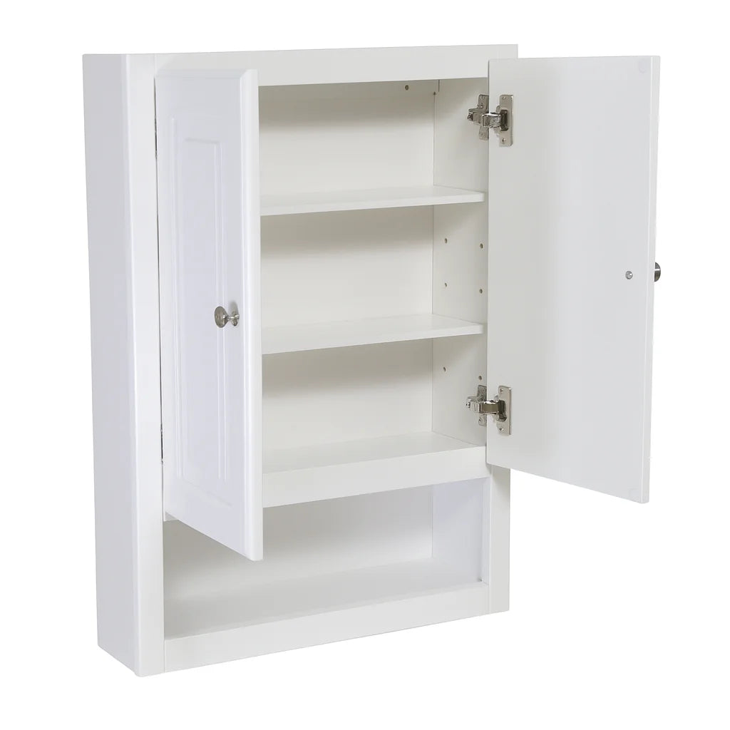 2026 Design House Concord Wood 2-Door Bath Wall Mount Storage Cabinet (21 x 7 x 30), White