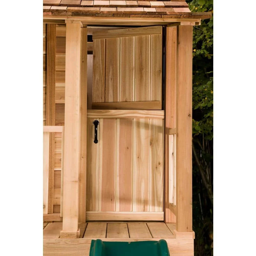 2026 Outdoor Living Today Little Squirt 6 ft. Cedar Playhouse with Windows and Dutch Door