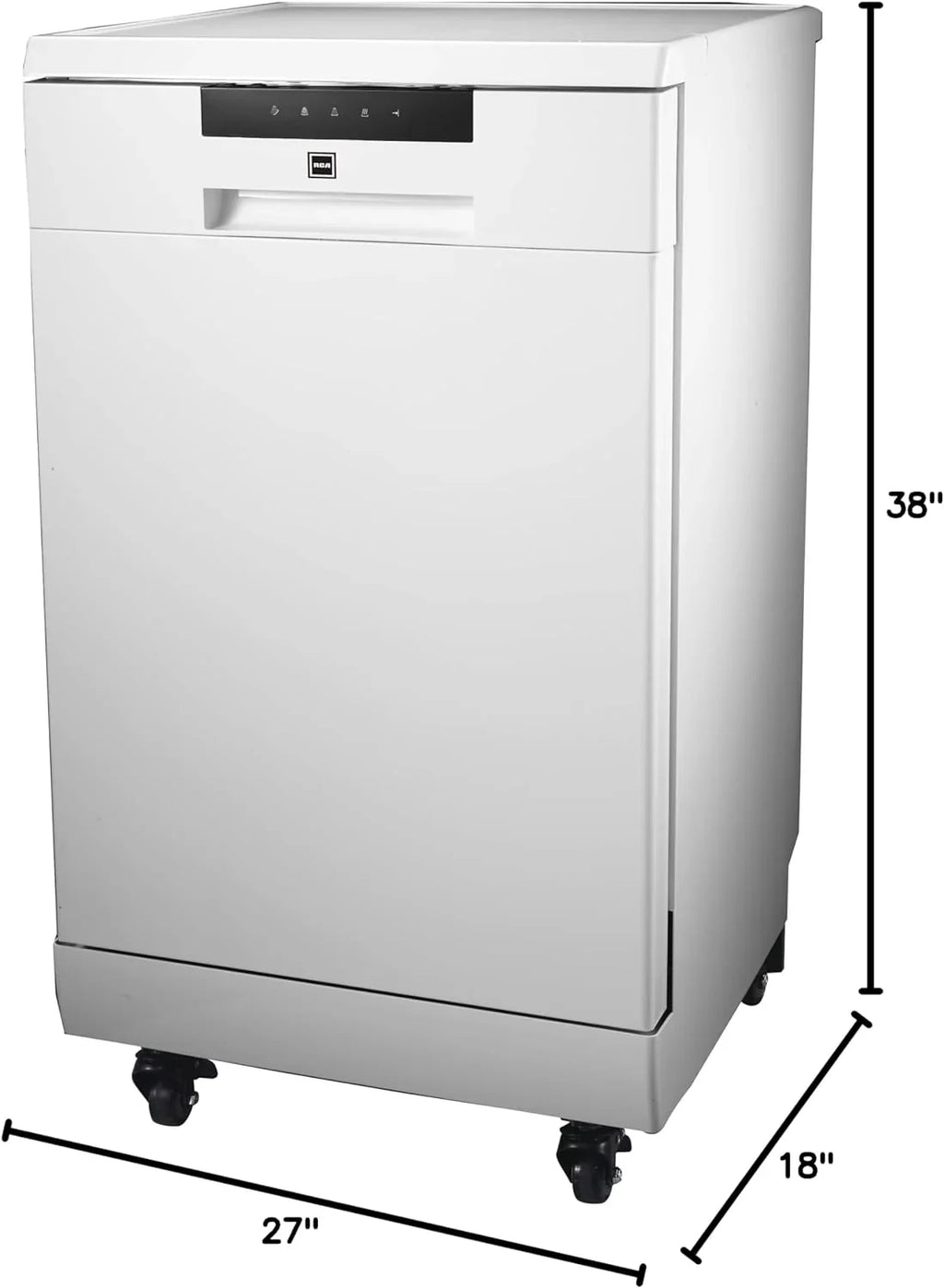 2026 Portable Dishwasher, 18in Wide, 8 Place Settings Capacity, White