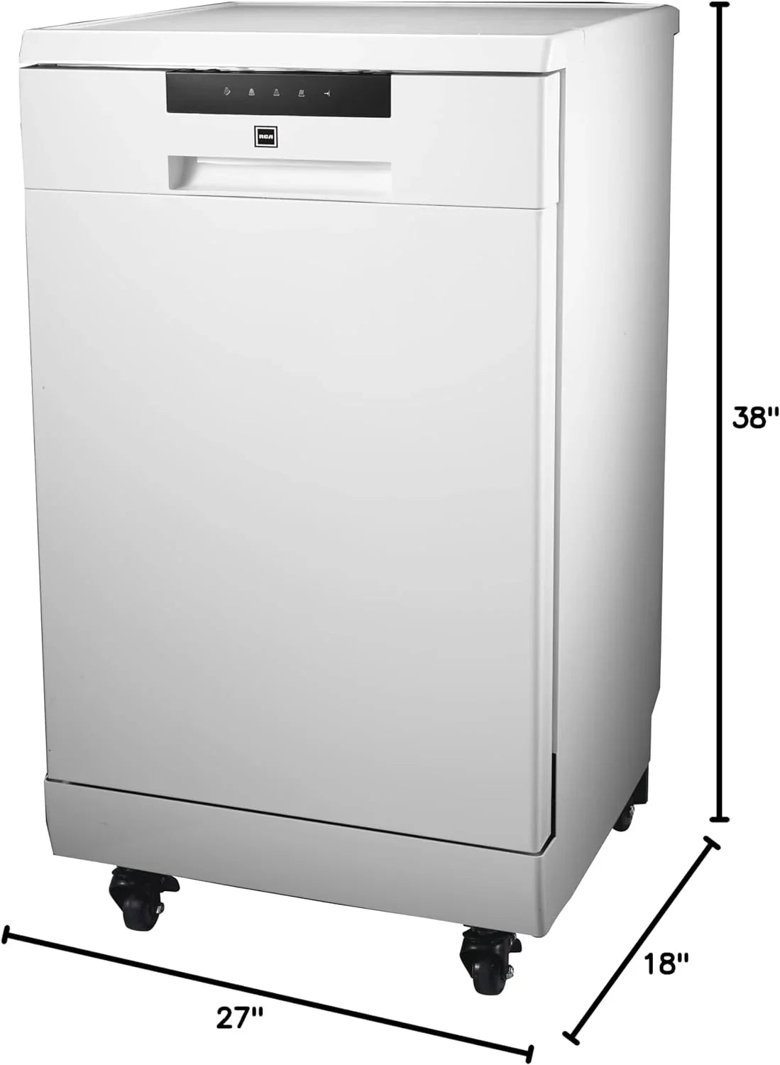 2026 Portable Dishwasher, 18in Wide, 8 Place Settings Capacity, White