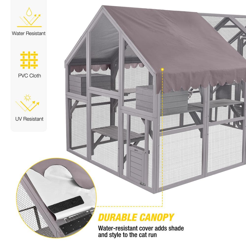 2026 aivituvin Outdoor Cat Run : Large Cat Enclosure